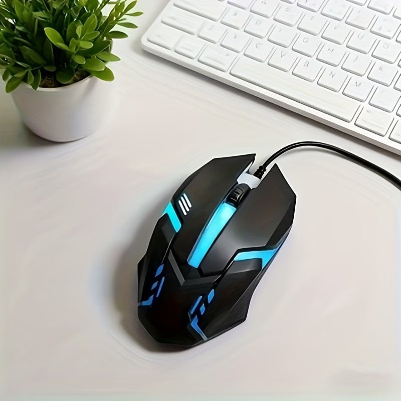 Mouse USB cu Fir Ergonomic RGB