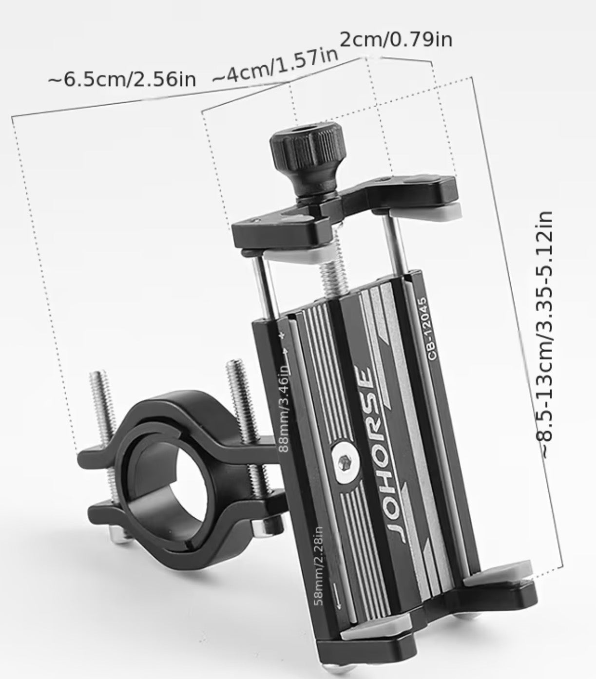 Suport Universal pentru Telefon din Aliaj de Aluminiu pentru Bicicletă și Motocicletă, Montat pe Ghidon, Rotabil 360°