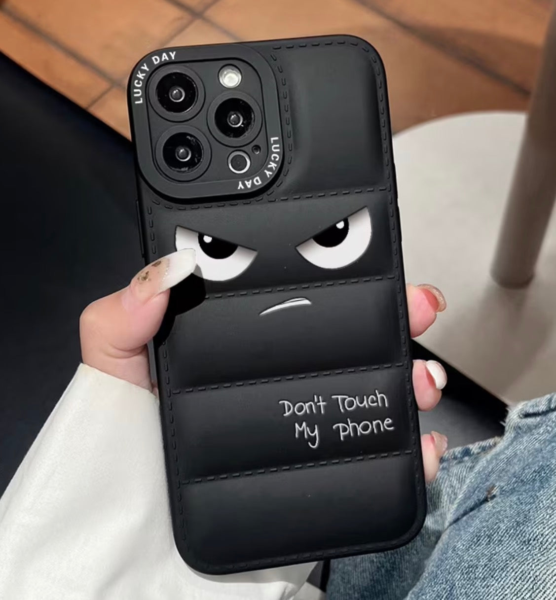 Husa Don't Touch My Phone - Puffer Case