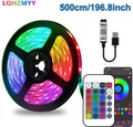 Bandă LED RGB Inteligentă 5 Metri – Control prin Aplicație și Telecomandă, Sincronizare Muzică