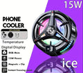Răcitor Semiconductor RGB pentru Telefon 15W – Cooling Gaming cu Afișaj Digital