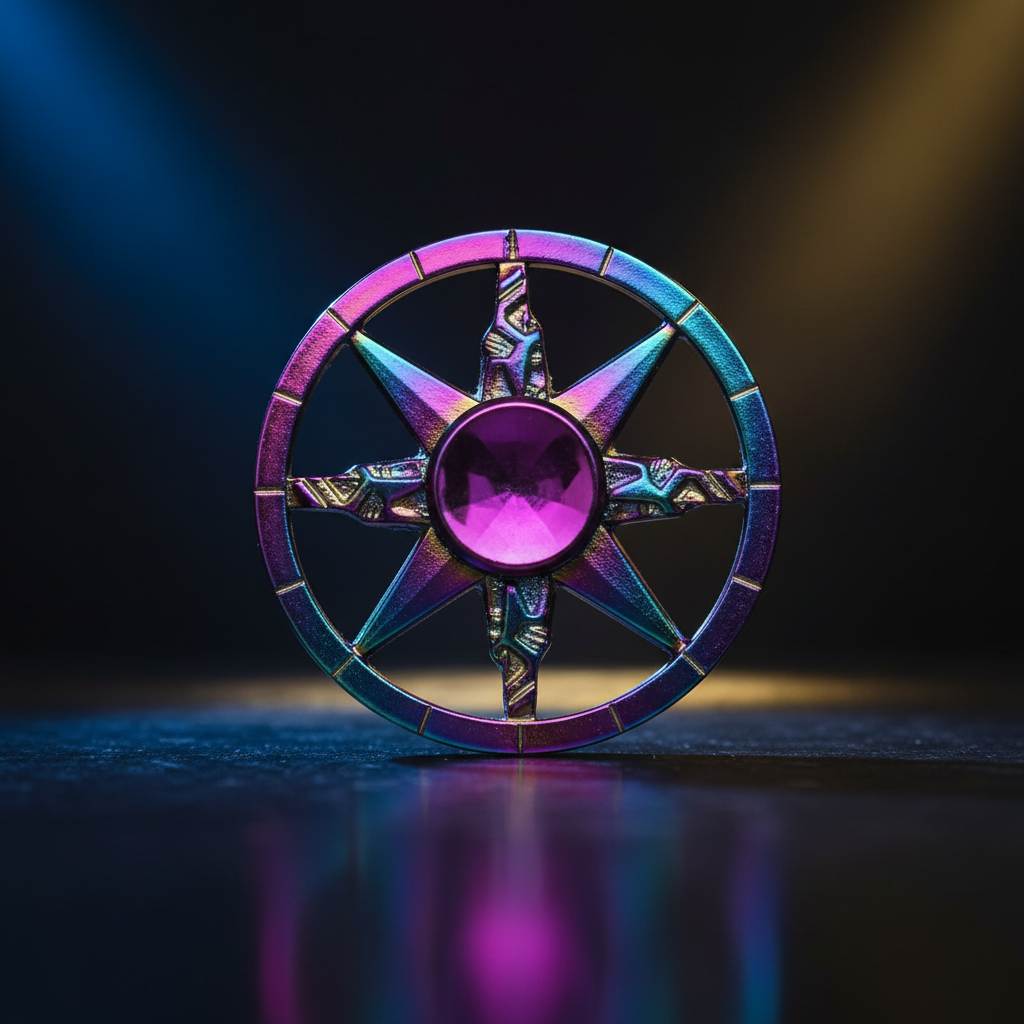 Rainbow Fidget Spinner Compass