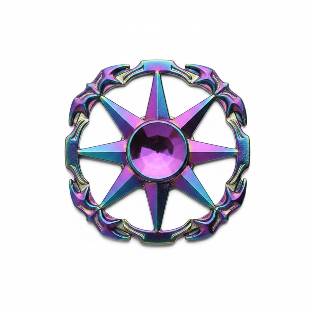 Rainbow Fidget Spinner Compass