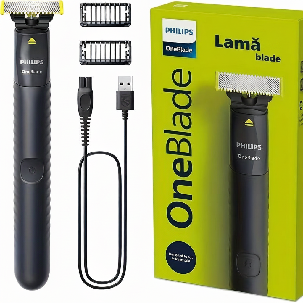 Set complet Philips OneBlade cu cutie
