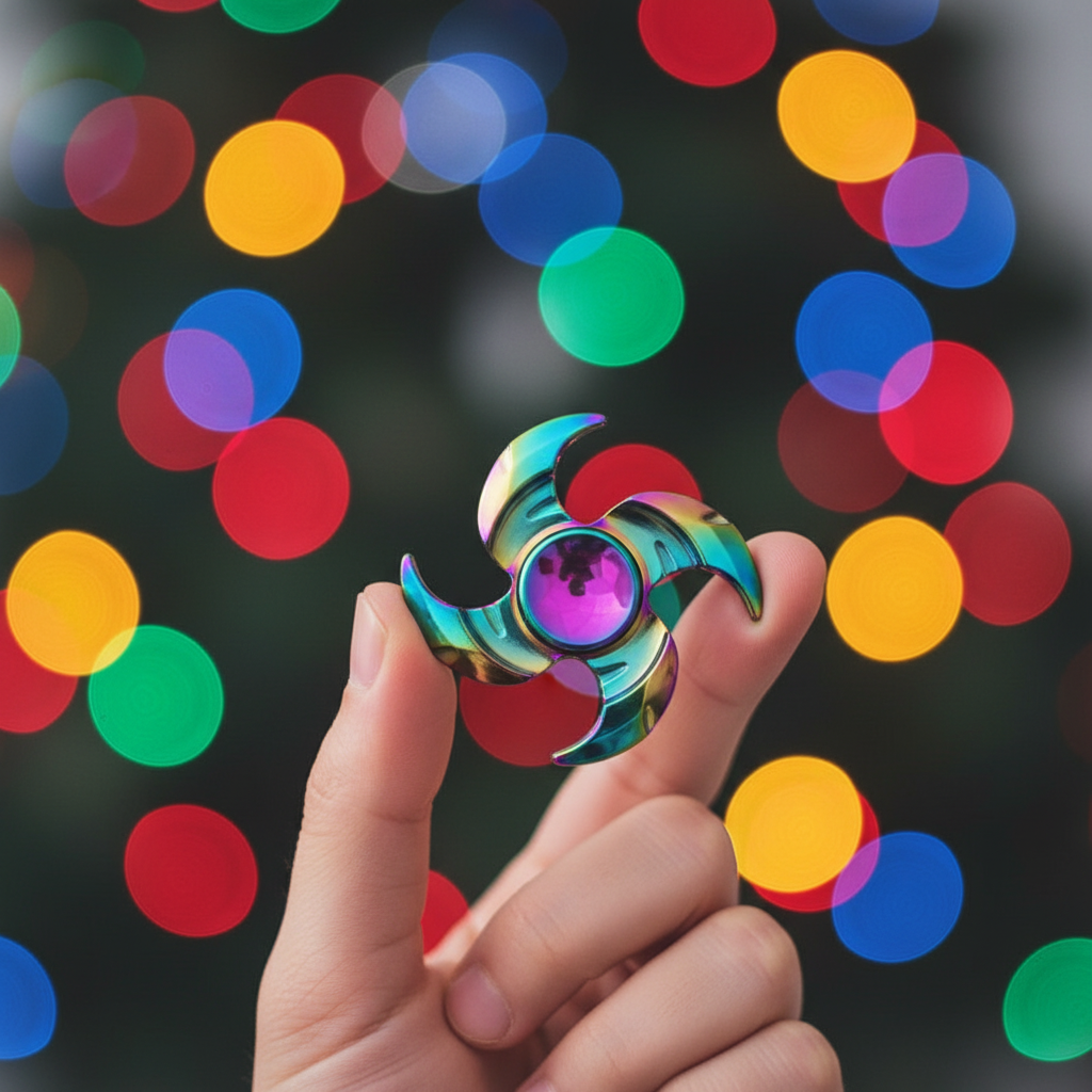 Rainbow Fidget Spinner Shark Blades
